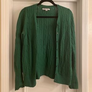 Old Navy green cable knit sweater, size Medium